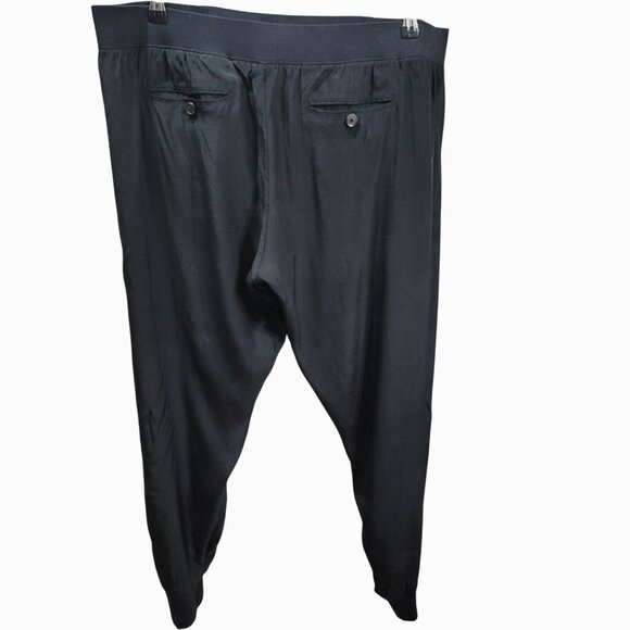 ATM Anthony Thomas Mellilo Silk Joggers Pants Black - Picture 4 of 9